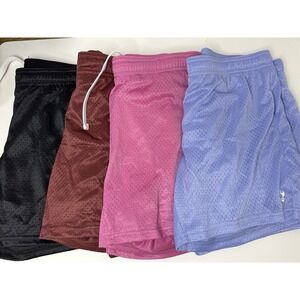 Liberty Pro, Mesh Athletic Shorts (lot Of 4), Pink, Blue, Maroon & Black, Size S